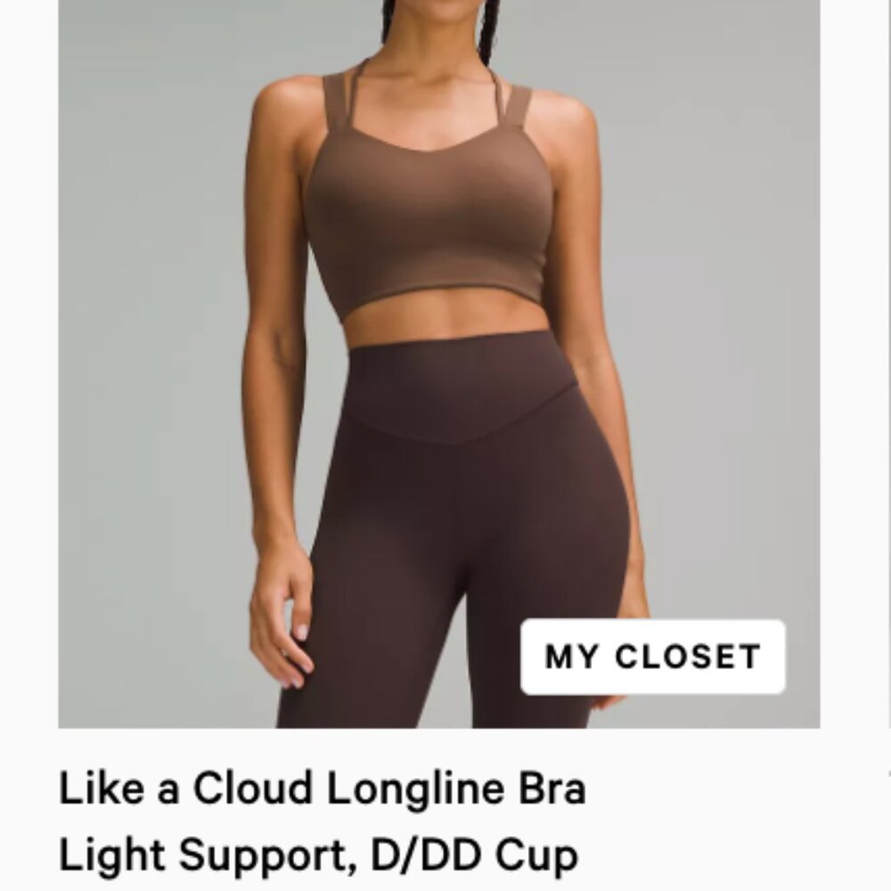 Like a Cloud Longline Bra Light Support D/DD Cup Java Size 6